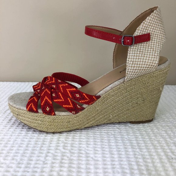 NEW! LUCKY BRAND 'MAHIMA"' platform wedge sandal SZ 8 - Picture 2 of 14